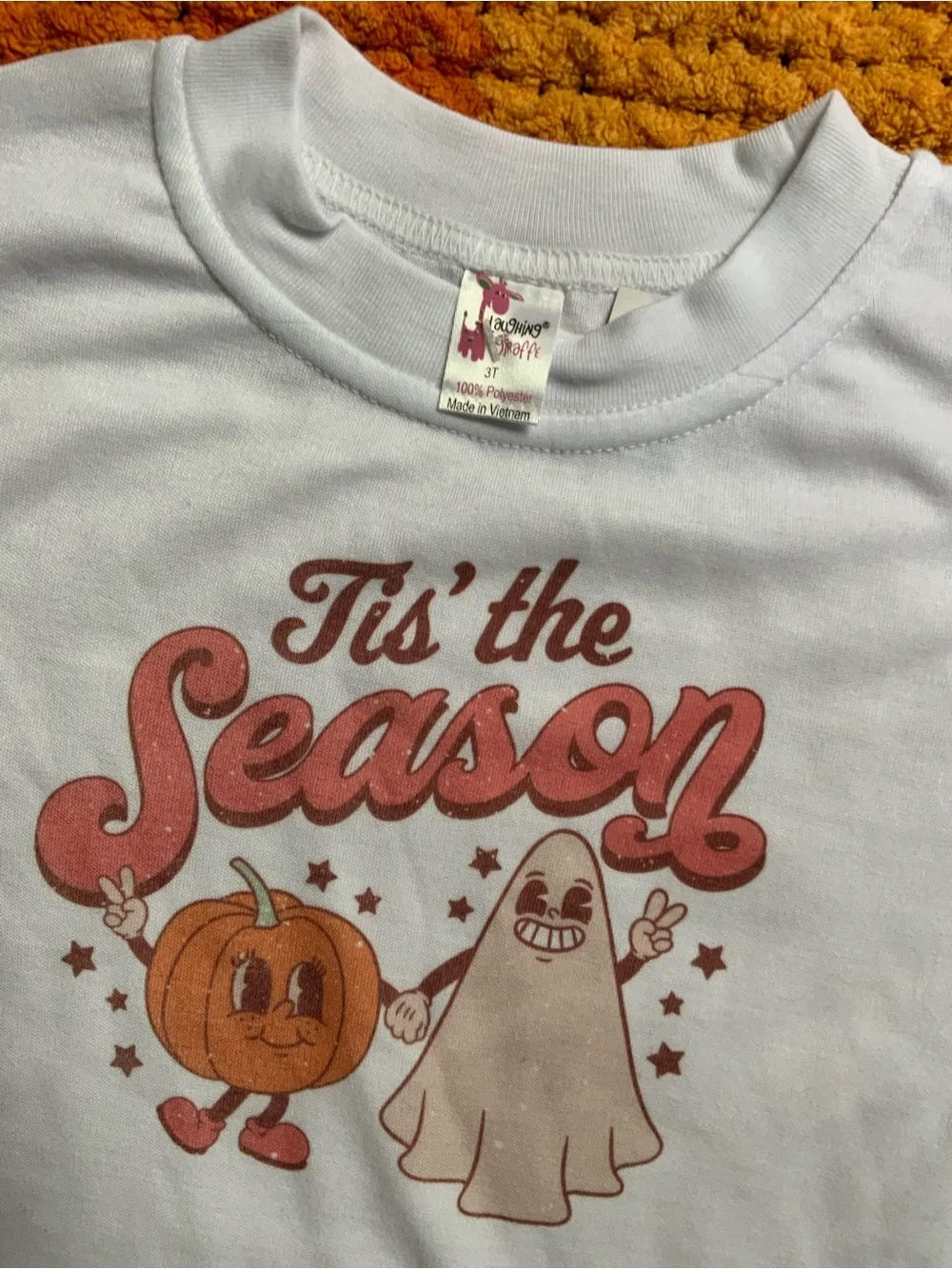 Tis the Season White Kids Halloween Graphic Tee